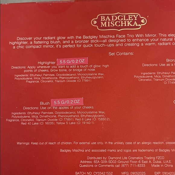 Badgley Mischka Blush Trio - Pink, Brown, White - Picture 5 of 5